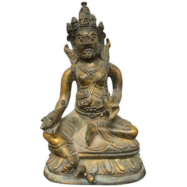 Gilt bronze Kubera statuette Tibet or Nepal 19th century