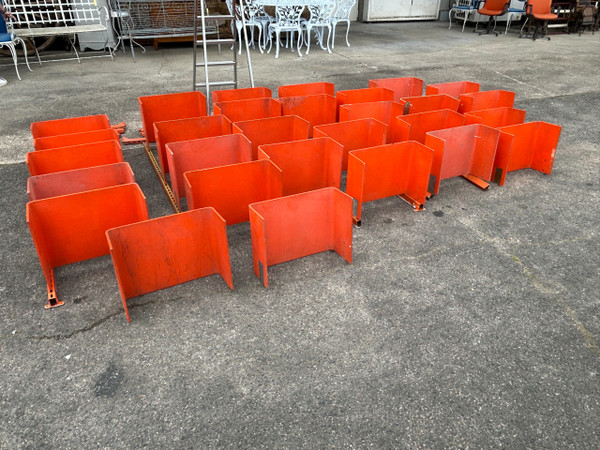Orange Thermoformed Wood Large Modular Library Shelf Circa 1970