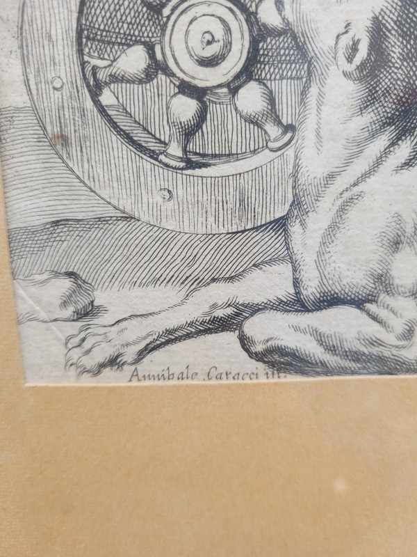 Aurore Et Cephale, Framed Engraving, Carracci, 17th Century ?