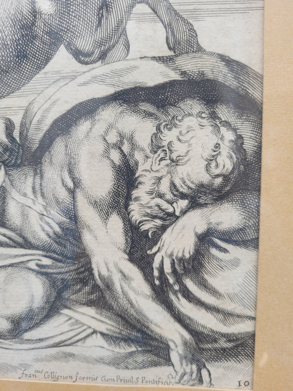 Aurore Et Cephale, Framed Engraving, Carracci, 17th Century ?
