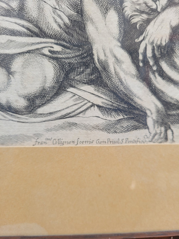 Aurore Et Cephale, Framed Engraving, Carracci, 17th Century ?