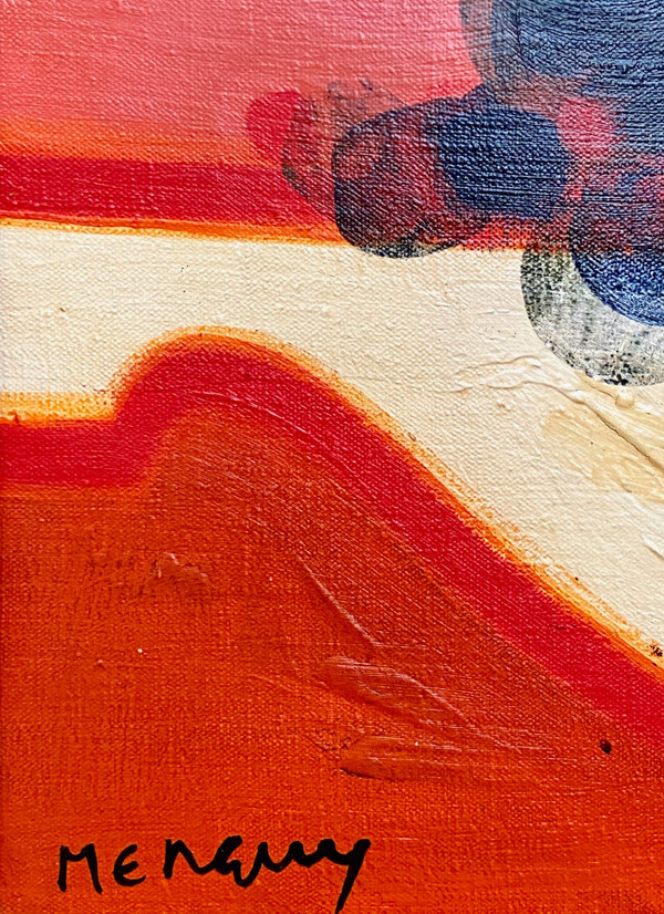 Frédéric Menguy (1927-2007), Huile Sur Toile Des Années 1970 Titrée « Fleurs Blanches ».