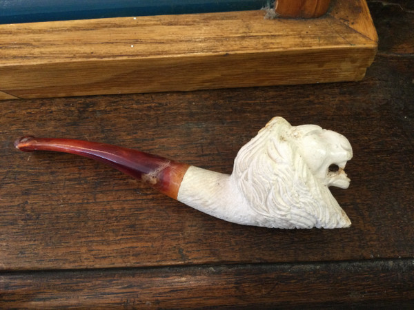 Pfeife Löwenkopf aus Meerschaum