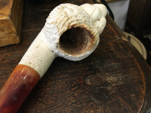 Pfeife Löwenkopf aus Meerschaum