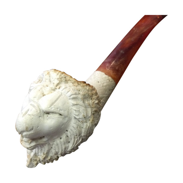 Pfeife Löwenkopf aus Meerschaum
