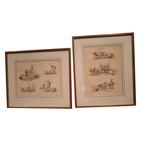 Deux gravures anglaises d’époque XIXème siècle.