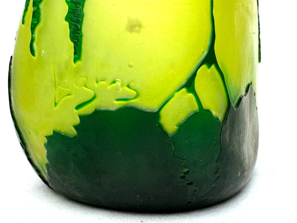 Legras Vase with Hazel Decor