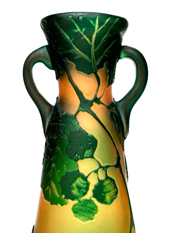 Legras Vase with Hazel Decor