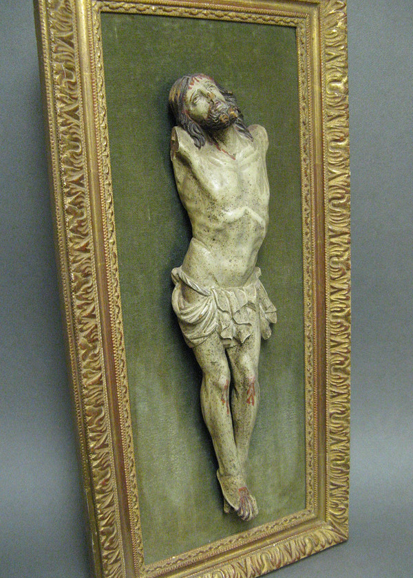 Christ in polychrome carved wood, 18th century