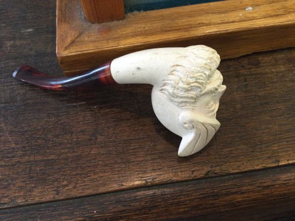 Man with turban. Meerschaum pipe 