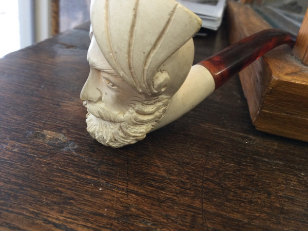Man with turban. Meerschaum pipe 