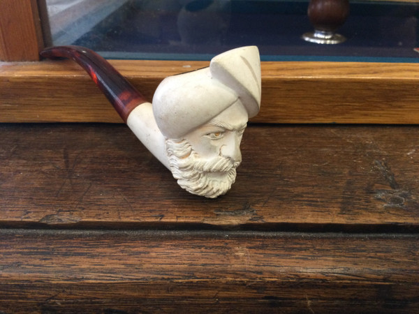 Man with turban. Meerschaum pipe 