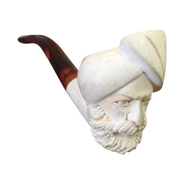 Man with turban. Meerschaum pipe 
