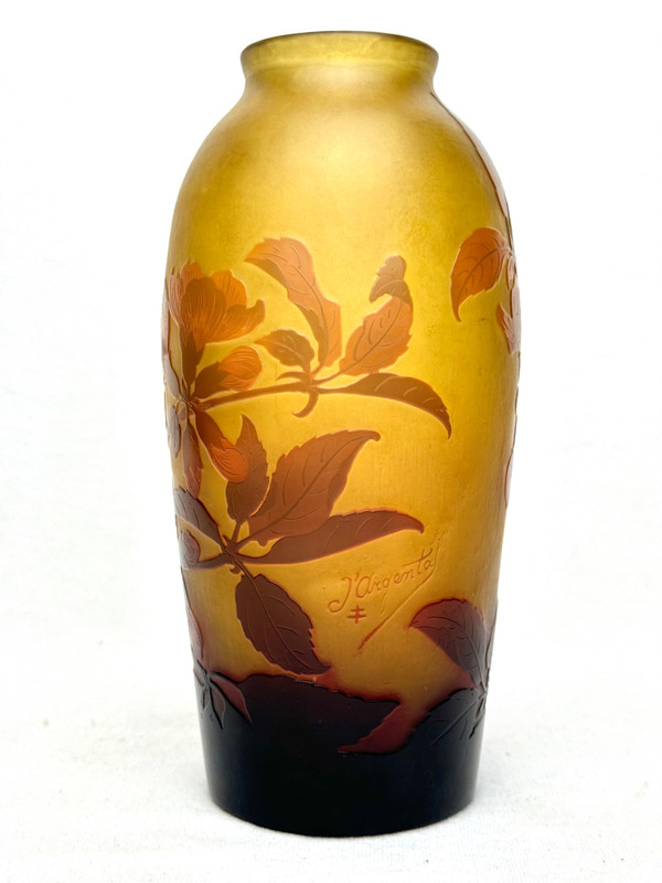 Paul Nicolas - D’argental, Vase à Décor Des Prunelliers