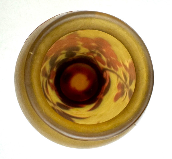 Paul Nicolas - D’argental, Vase à Décor Des Prunelliers