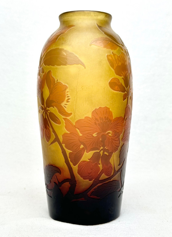 Paul Nicolas - D’argental, Vase à Décor Des Prunelliers