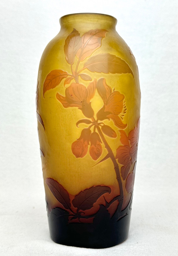 Paul Nicolas - D’argental, Vase à Décor Des Prunelliers
