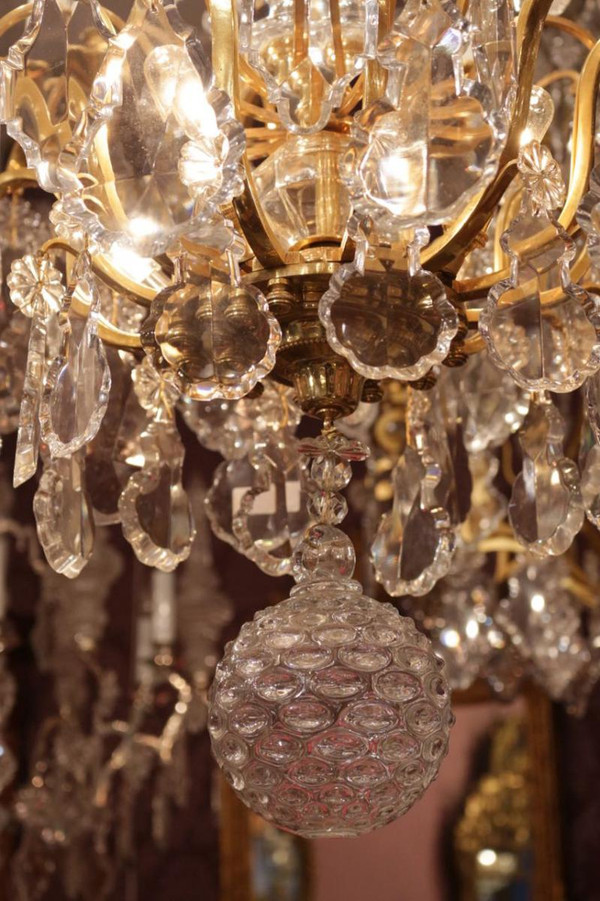 Lustre Cage En Bronze Doré XIXe siècle