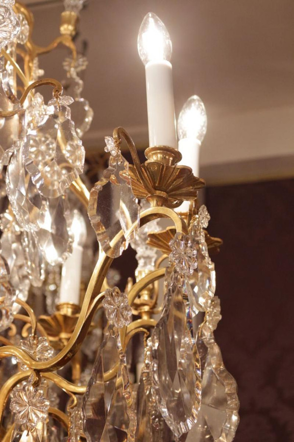 Lustre Cage En Bronze Doré XIXe siècle