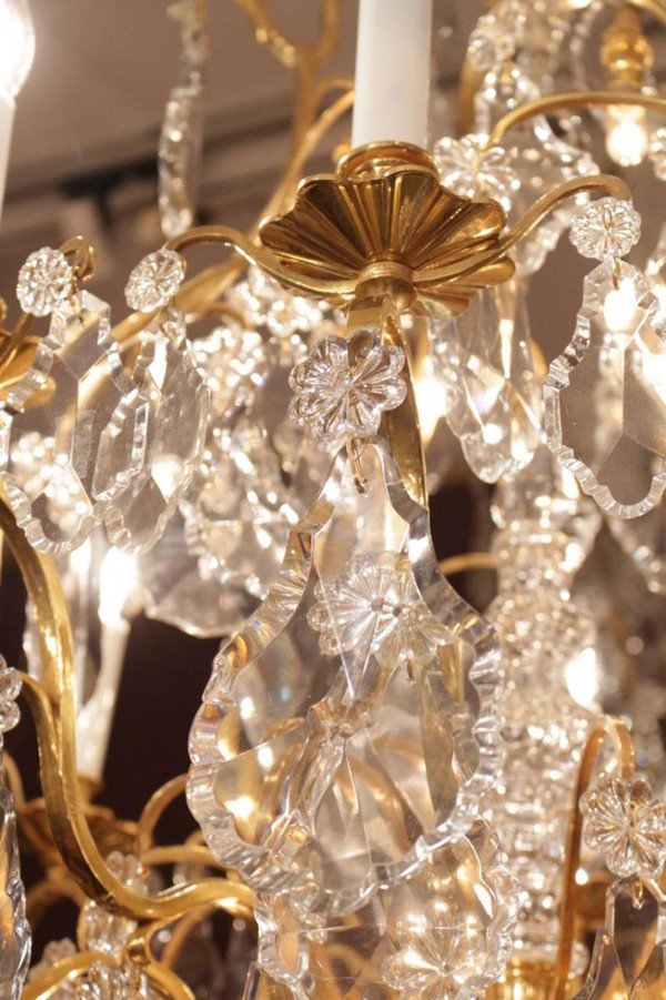 Lustre Cage En Bronze Doré XIXe siècle