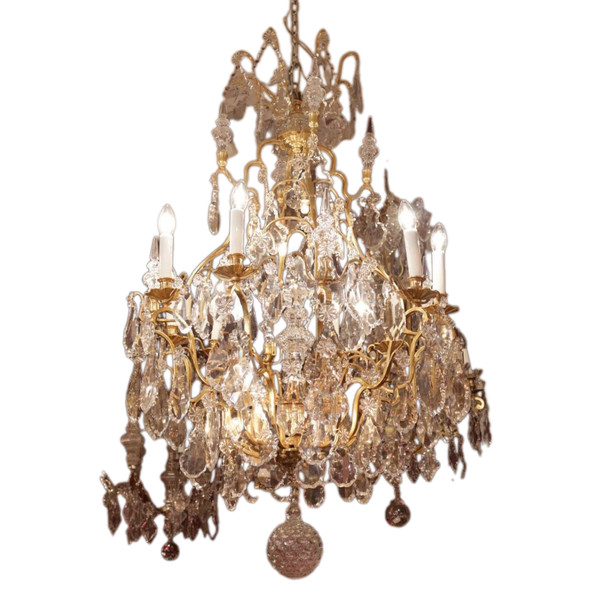 Lustre Cage En Bronze Doré XIXe siècle