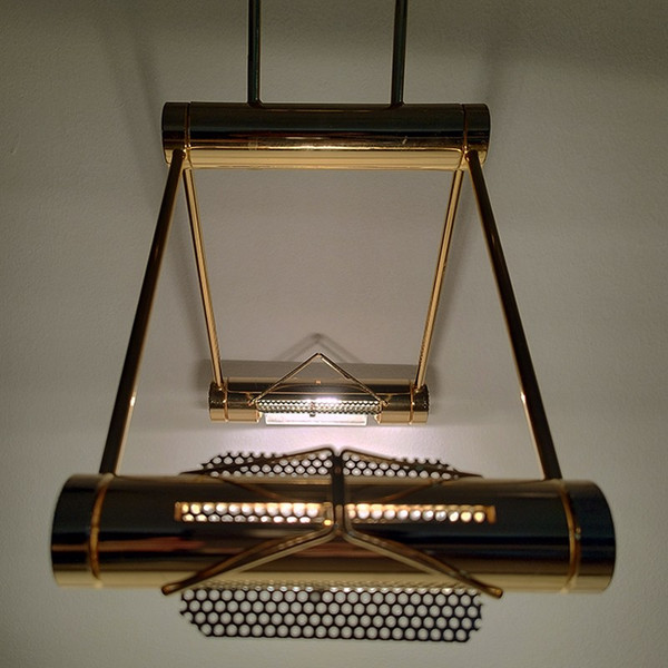1970s Brass Pendant Lamp by Cattaneo with Halogen Lights 