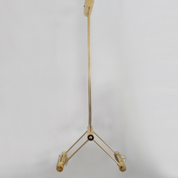 1970s Brass Pendant Lamp by Cattaneo with Halogen Lights 