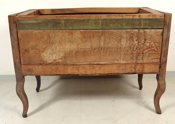 Commode Sauteuse Provençale Noyer Sculpté Marbre Gris Bronze Doré XVIIIème