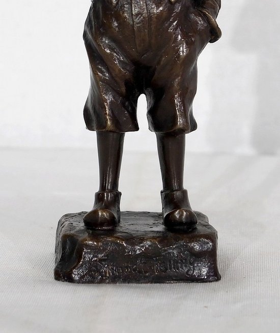 Bronzo "Il piccolo fumatore" di J. Schmidt-Felling - seconda metà del 19° secolo