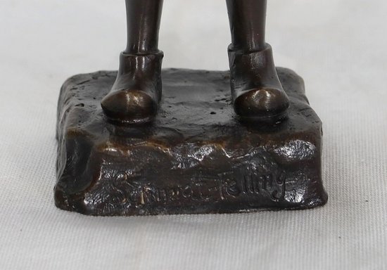 Bronzo "Il piccolo fumatore" di J. Schmidt-Felling - seconda metà del 19° secolo