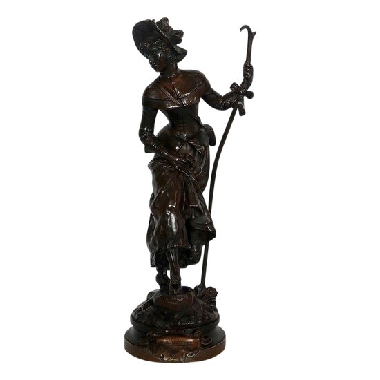 Bronzo "Miss Helyett" di A.Gaudez - Fine del 19° secolo