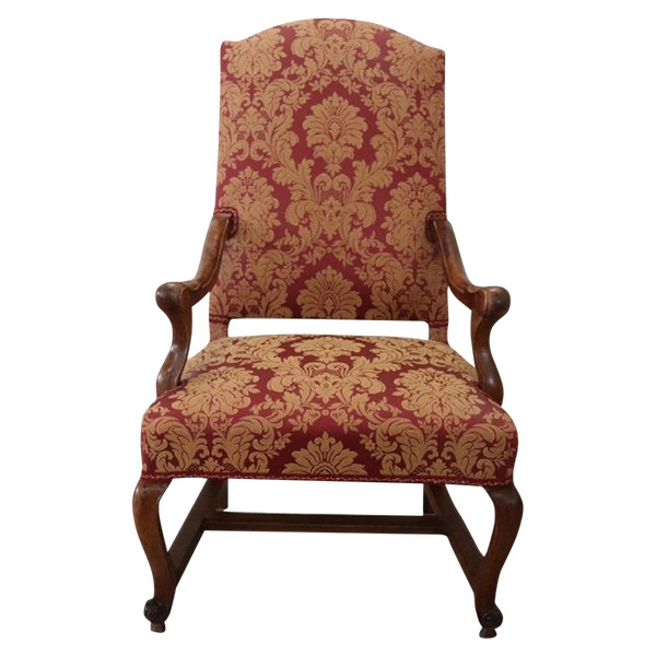 Fauteuil ancien italien Louis XIV du début du 18ème siècle 