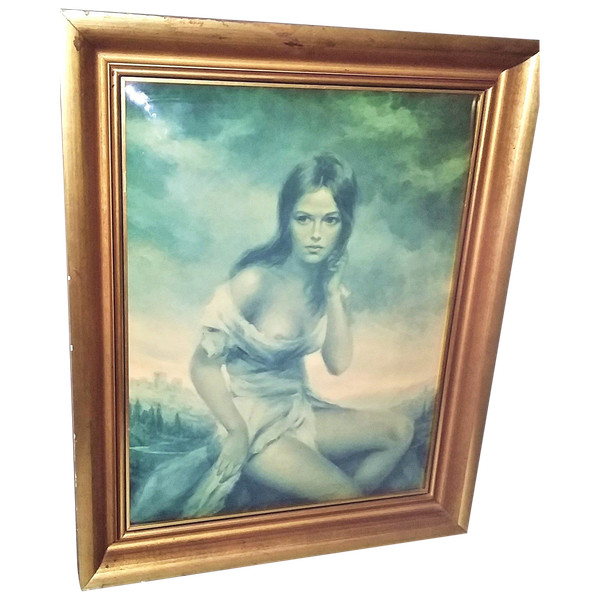 Gemälde Porträt einer Frau „Broken Silence“ signiert VINCIATA für Joseph Wallace King (1911-1996).