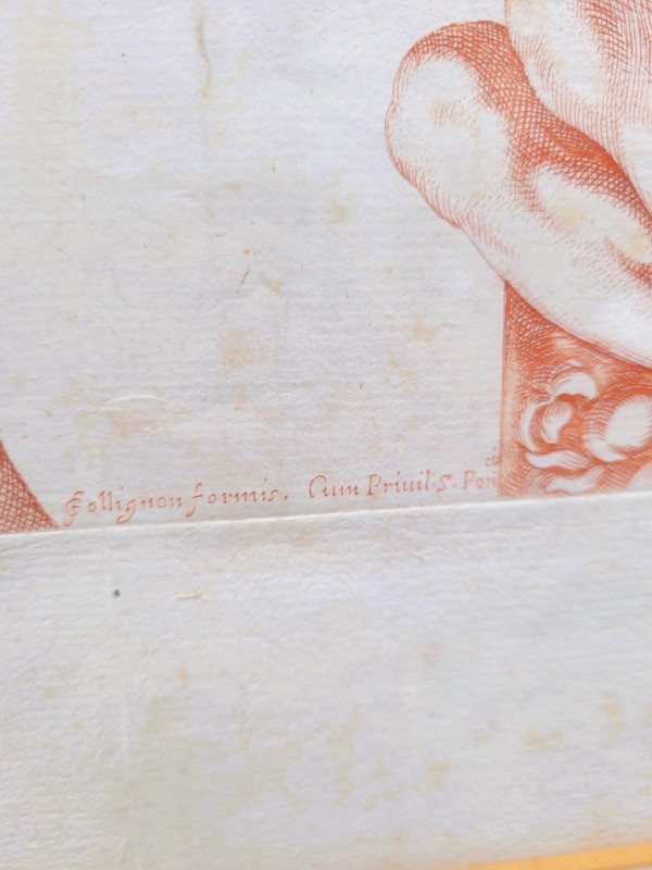 Paire de gravures à la manière des sanguines 