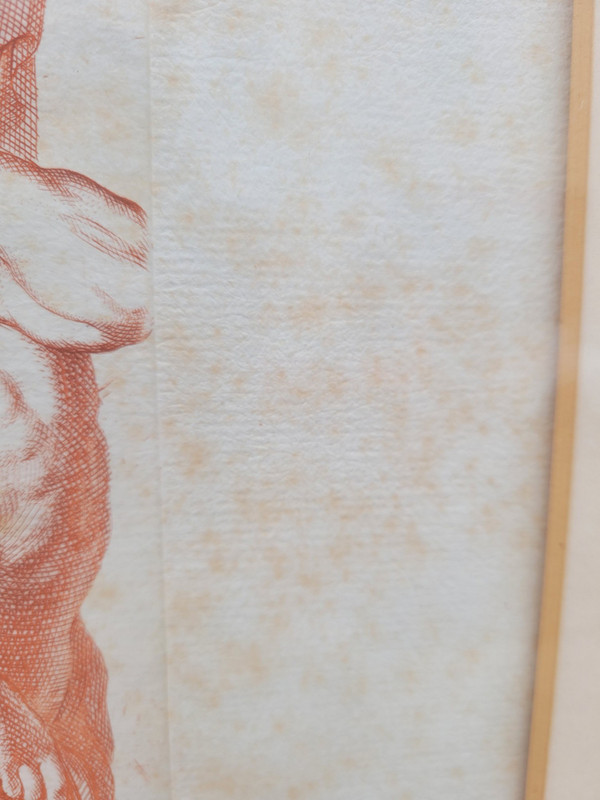 Paire de gravures à la manière des sanguines 
