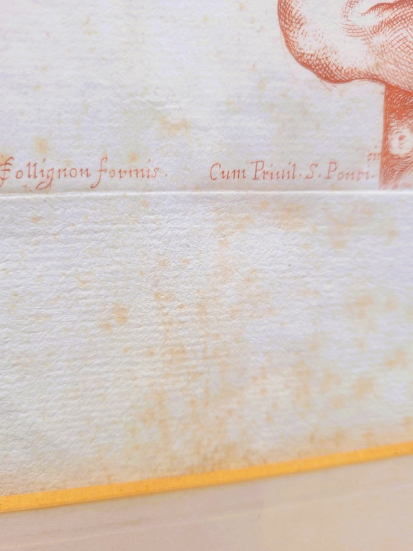 Paire de gravures à la manière des sanguines 