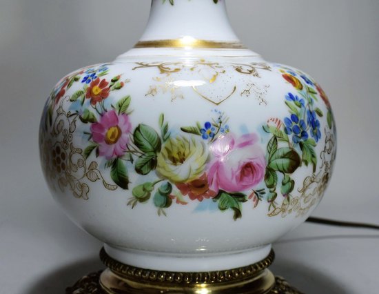 Porcelain Lamp From Paris. XIX th century