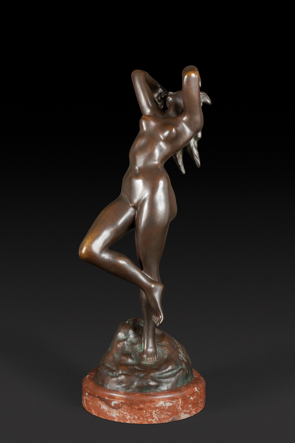 Bronze Statue "THE DANCER WITH CASTANETS" by JEF LAMBEAUX (1852 – 1908):