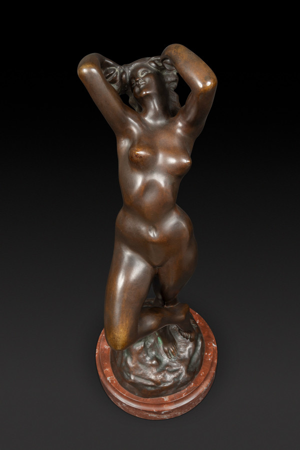 Bronze Statue "THE DANCER WITH CASTANETS" by JEF LAMBEAUX (1852 – 1908):