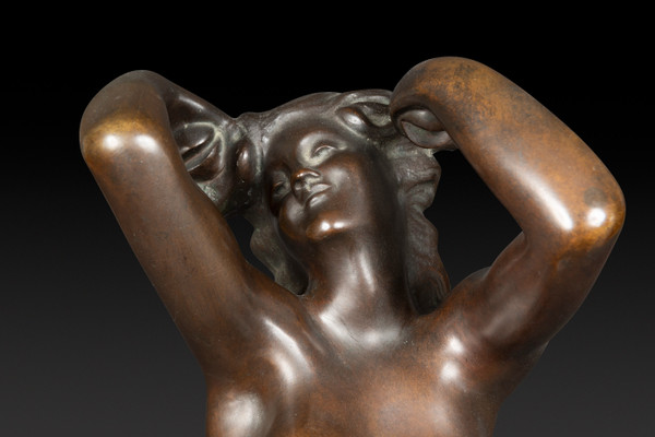 Bronze Statue "THE DANCER WITH CASTANETS" by JEF LAMBEAUX (1852 – 1908):