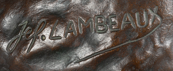 Bronze Statue "THE DANCER WITH CASTANETS" by JEF LAMBEAUX (1852 – 1908):