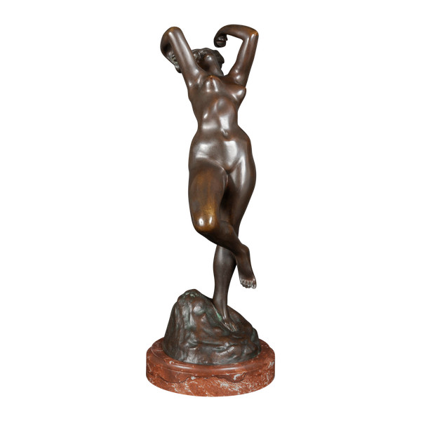 Bronze Statue "THE DANCER WITH CASTANETS" by JEF LAMBEAUX (1852 – 1908):