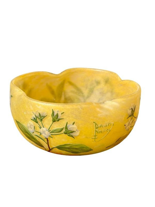 Coppa quadrilobata Daum Nancy "Fiori di melo"