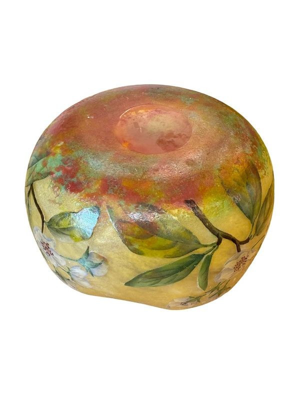 Coppa quadrilobata Daum Nancy "Fiori di melo"