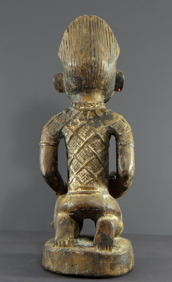 République Démocratique Du Congo, Peuple Yombe, Sculpture En Bois Sculpté, XXème Siècle.