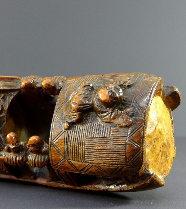 China, 1930s, Sculpture Made From a Large Piece of Bamboo Representing a Junk.