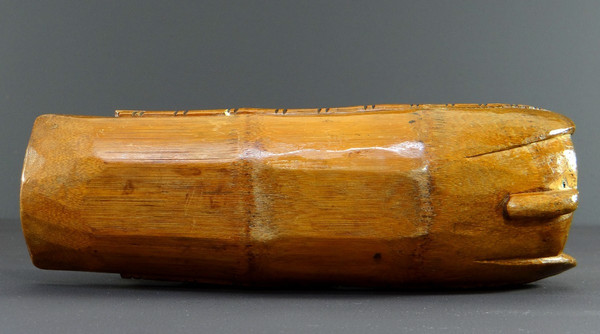 China, 1930s, Sculpture Made From a Large Piece of Bamboo Representing a Junk.