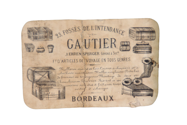 Ancienne Malle de Voyage, Fabriquée par la Société Gautier à Bordeaux Dans les Années 1900 