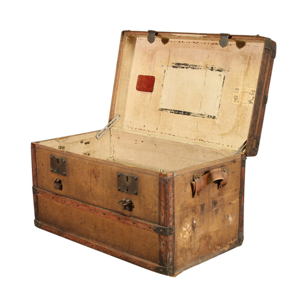Ancienne Malle de Voyage, Fabriquée par la Société Gautier à Bordeaux Dans les Années 1900 