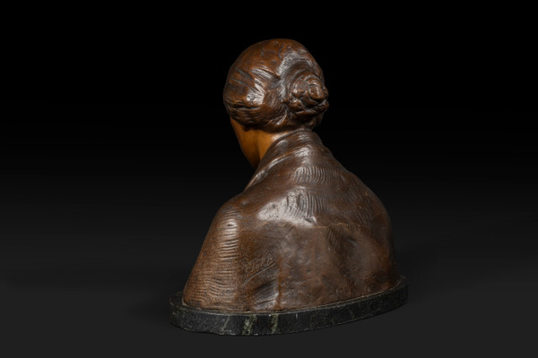 "Mater Dolorosa" Busto in bronzo di Adolf Josef Pohl (1872-1930):